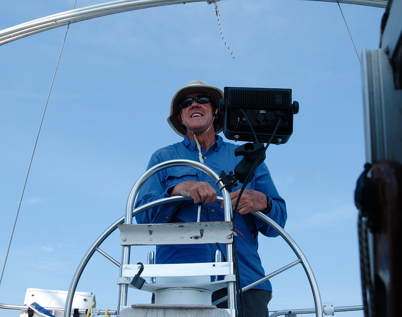 Taylor at the helm.