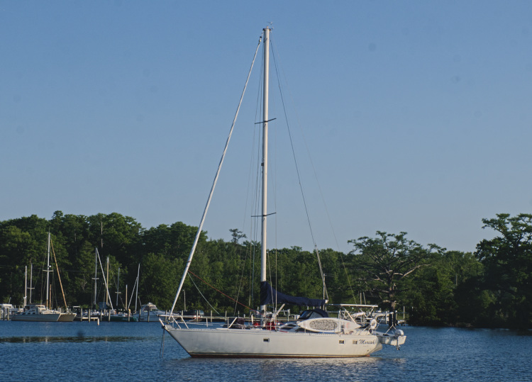Moriah anchored in Pembroke Creek